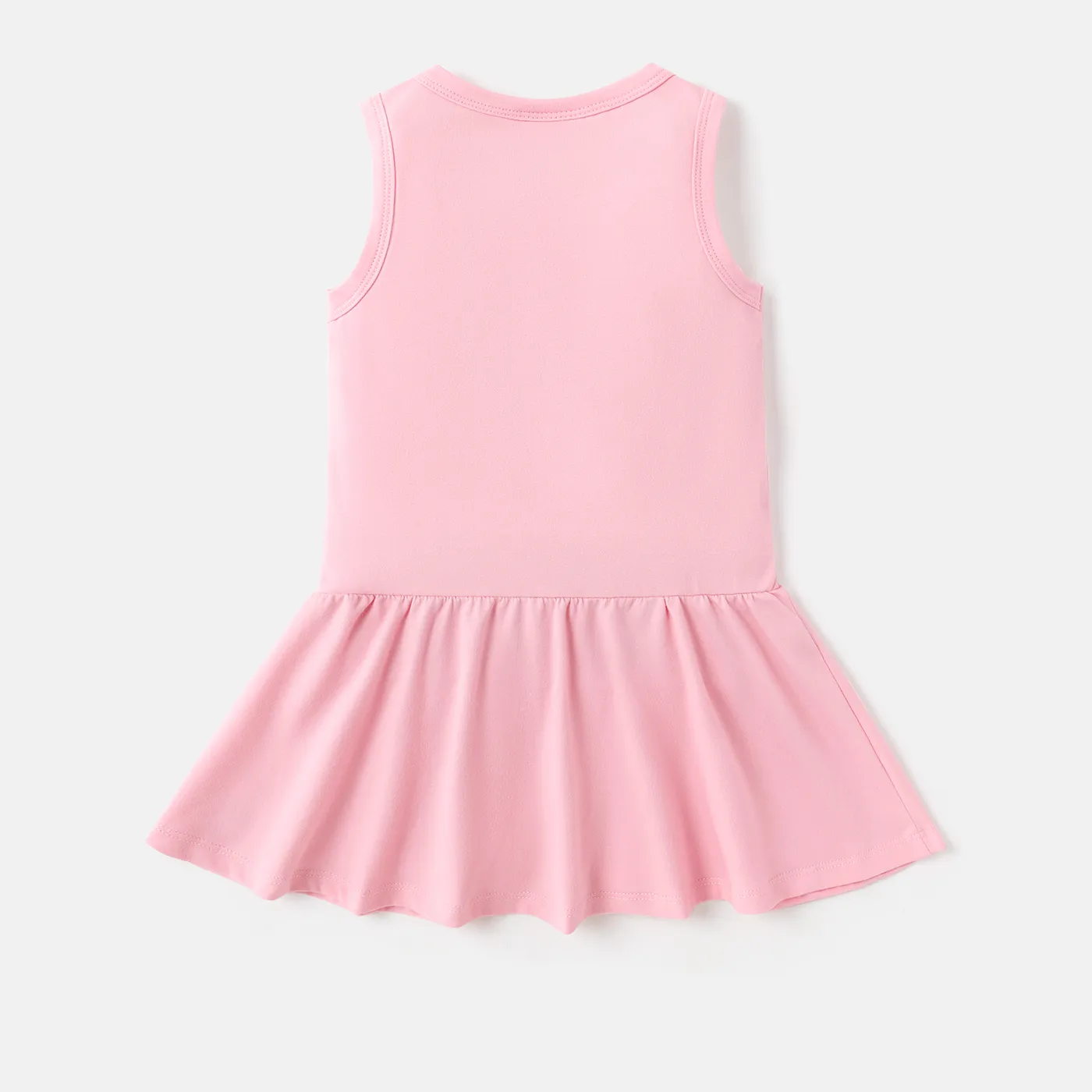 PAW Patrol Toddler Girl Heart Print Naia/Cotton Sleeveless Dress Pink image 3