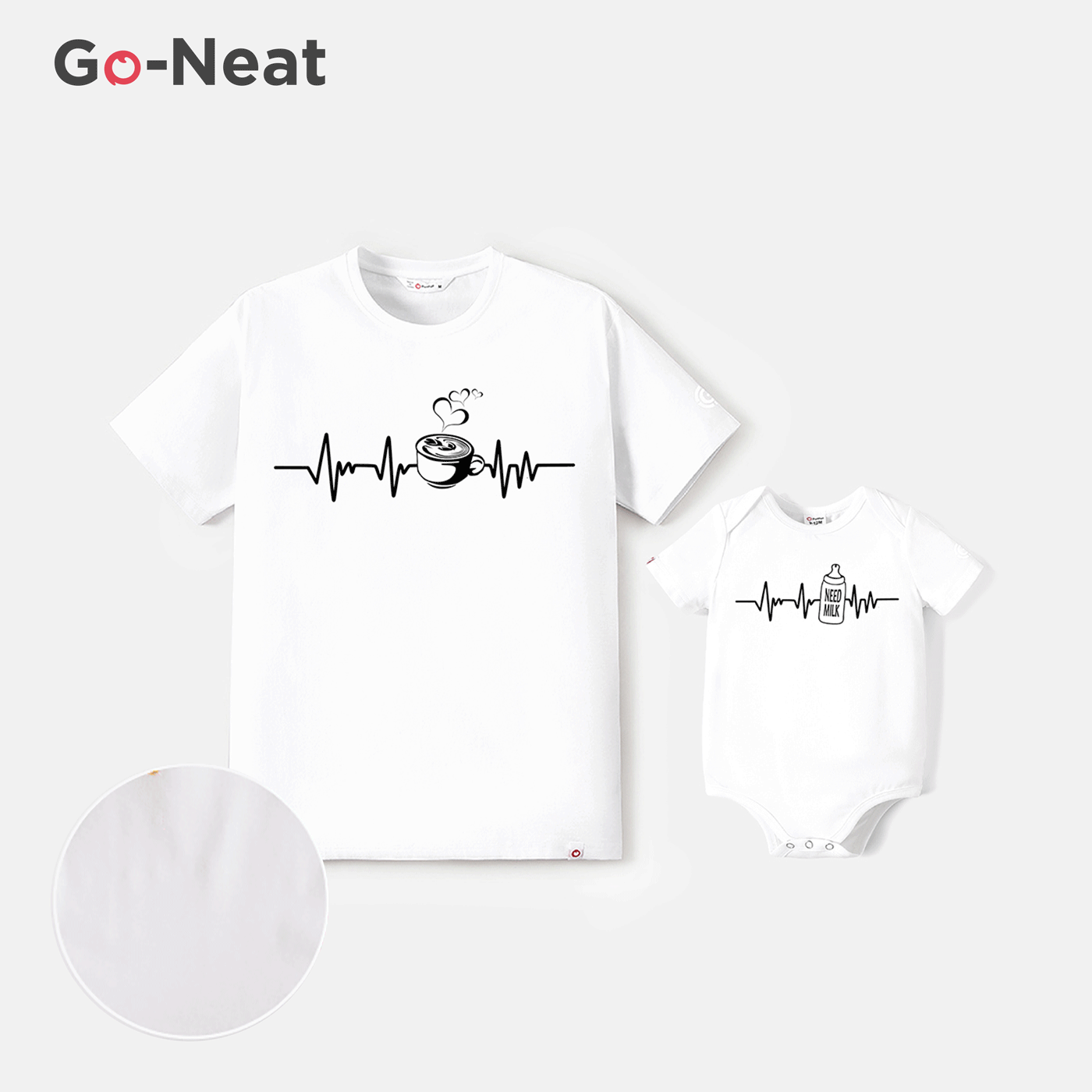Go-Neat Water Repellent and Stain Resistant Mommy and Me Graphic Print Short-sleeve Tee