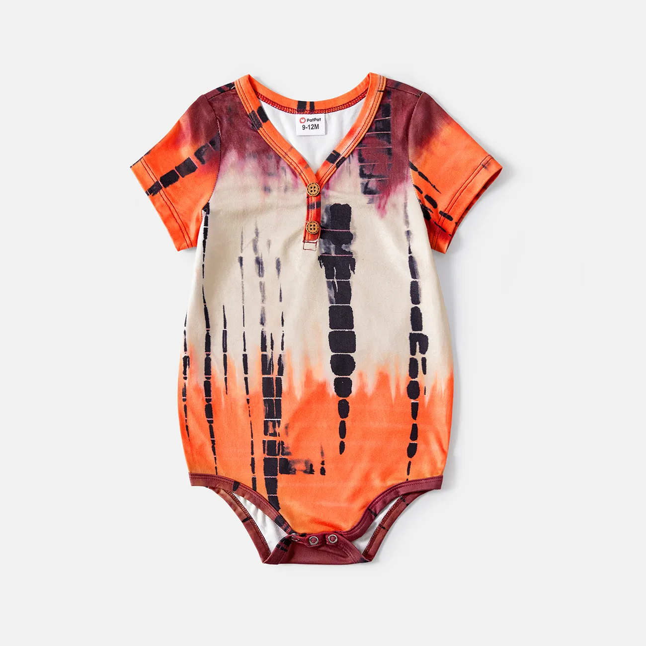 Family Matching 95% Cotton Short-sleeve Polo Shirts and Allover Print Bodycon Dresses Sets big image 1