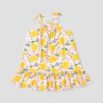 Baby Girl Allover Lemon Print Ruffled Hem Cami Dress  image 2