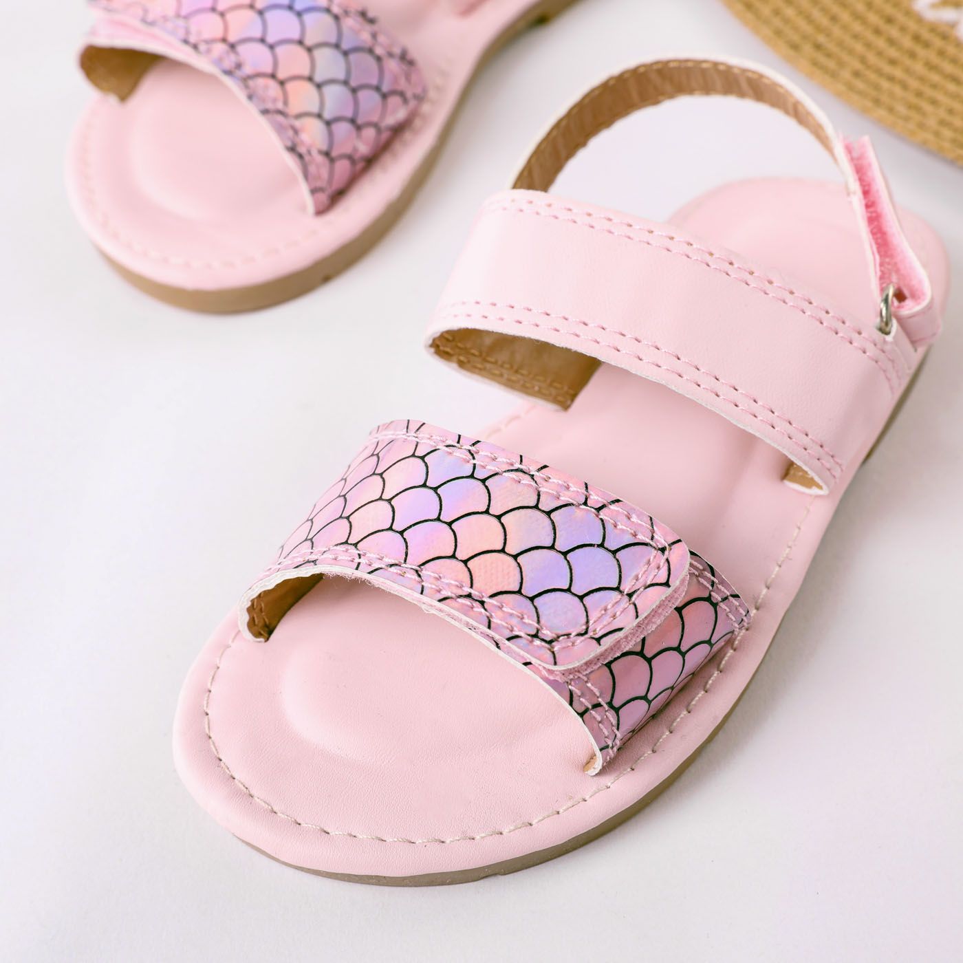 Sandales Velcro Motif Sirène Enfant En Bas âge / Enfant
