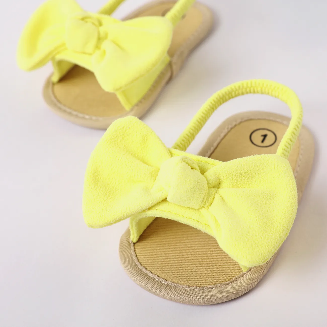 Baby / Toddler Bow Decor Slingback Prewalker Shoes Yellow big image 1