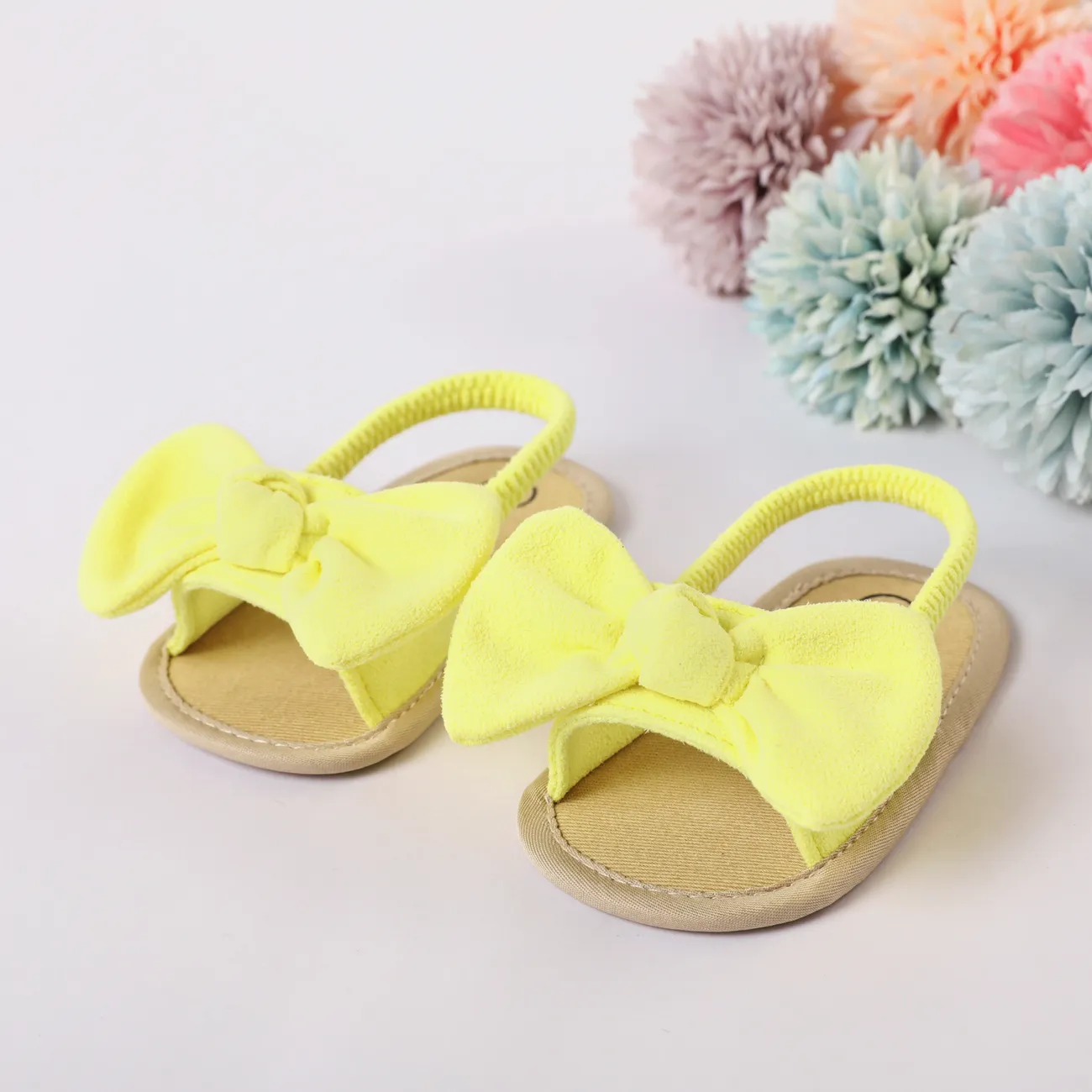 Baby / Toddler Bow Decor Slingback Prewalker Shoes Yellow big image 1