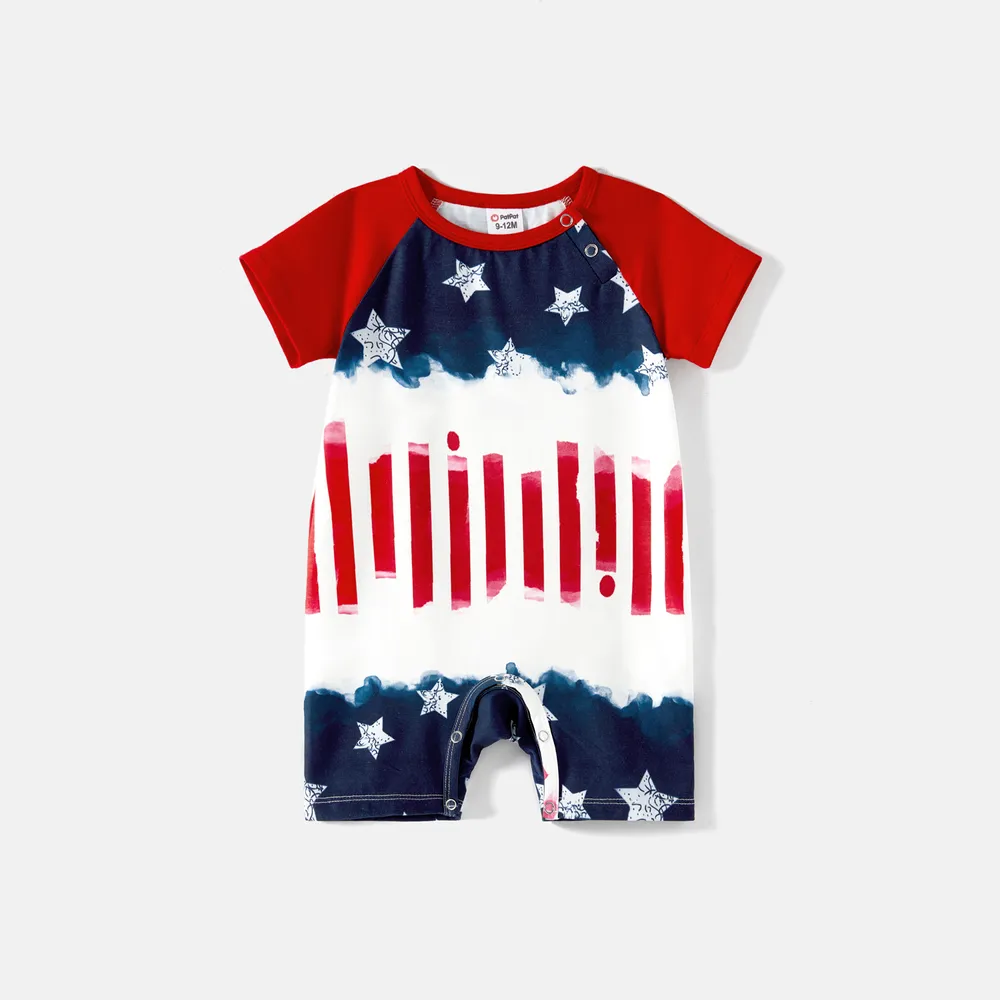 Independence Day Family Matching Allover Star Print Naia™ Cami Dresses and T-shirts Sets big image 1