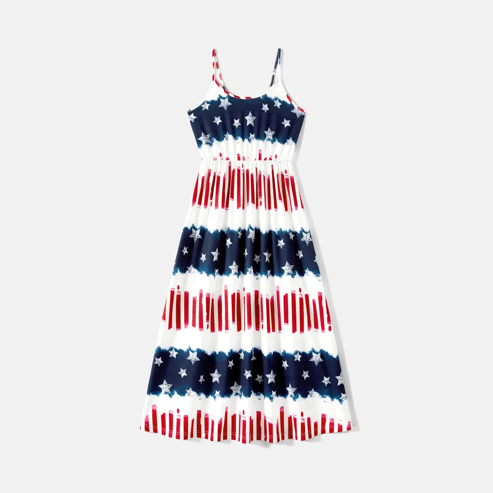 Independence Day Family Matching Allover Star Print Naia™ Cami Dresses and T-shirts Sets  big image 14