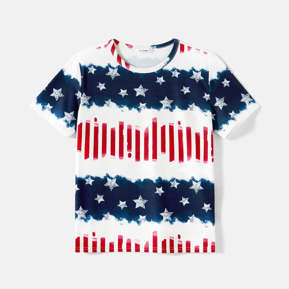 Independence Day Family Matching Allover Star Print Naia™ Cami Dresses and T-shirts Sets  big image 15