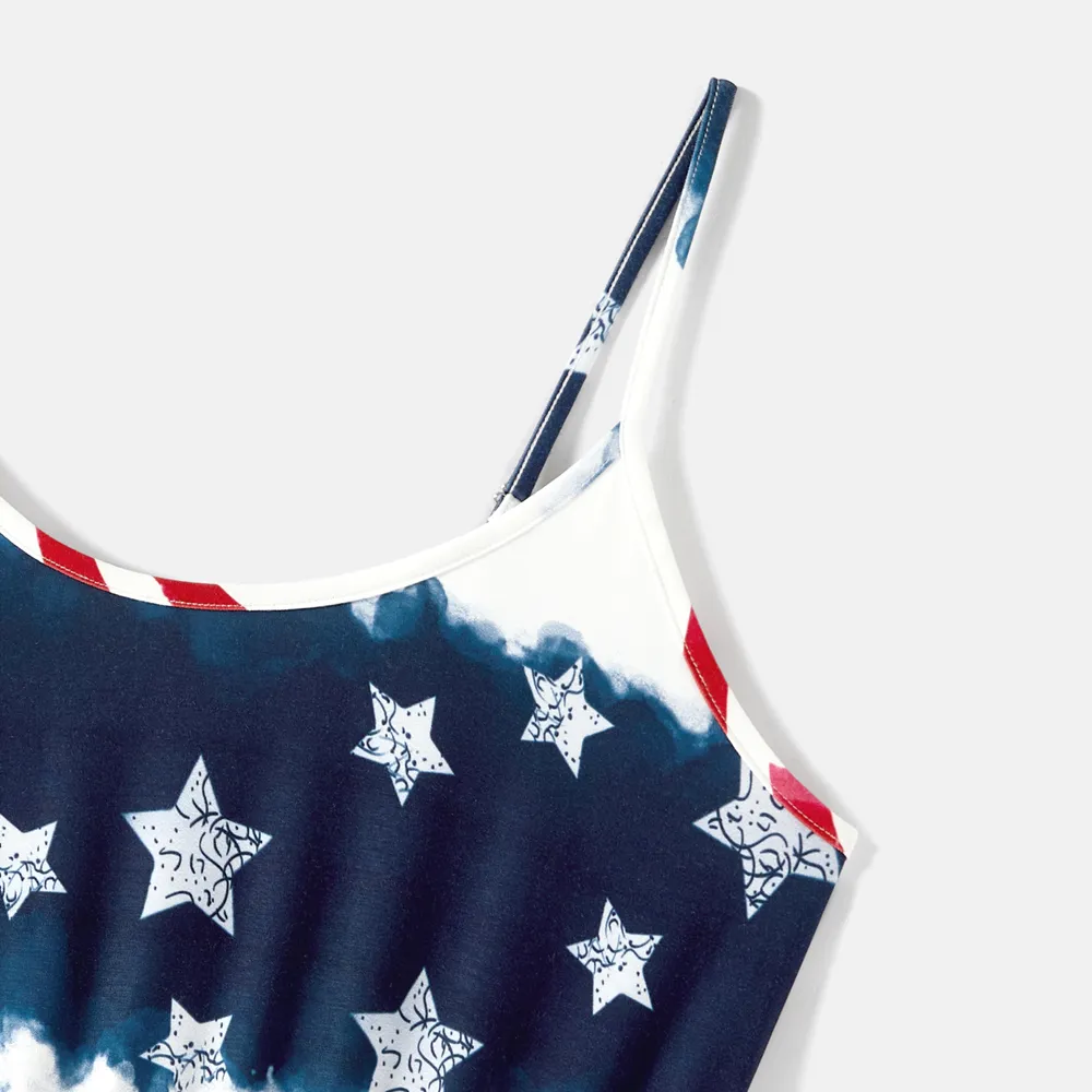Independence Day Family Matching Allover Star Print Naia™ Cami Dresses and T-shirts Sets big image 10
