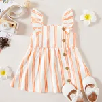 1pc Baby Girl Sleeveless Floral casual Dress Light Pink