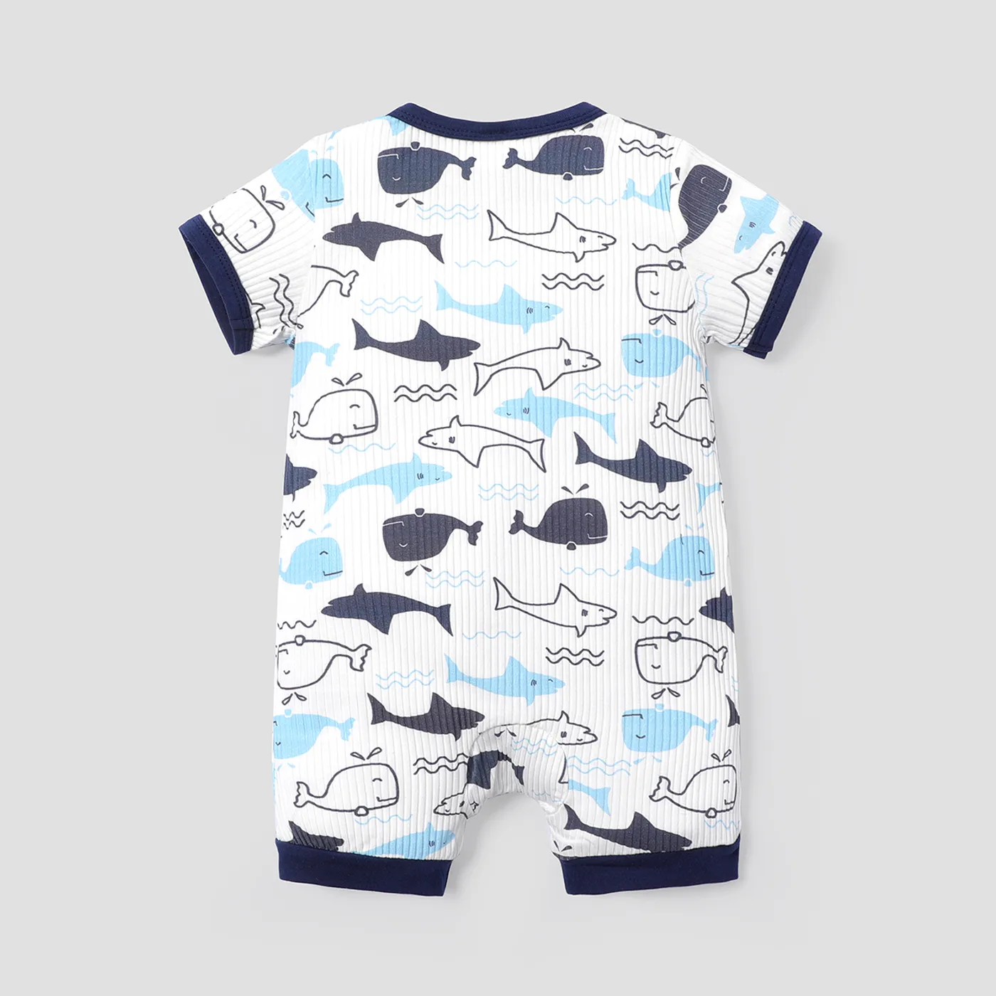Bebé Menino Bolso cosido Infantil Manga curta Macacão curto  image 2