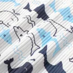 Baby Boy Cotton Ribbed Allover Shark Print Short-sleeve Romper  image 5