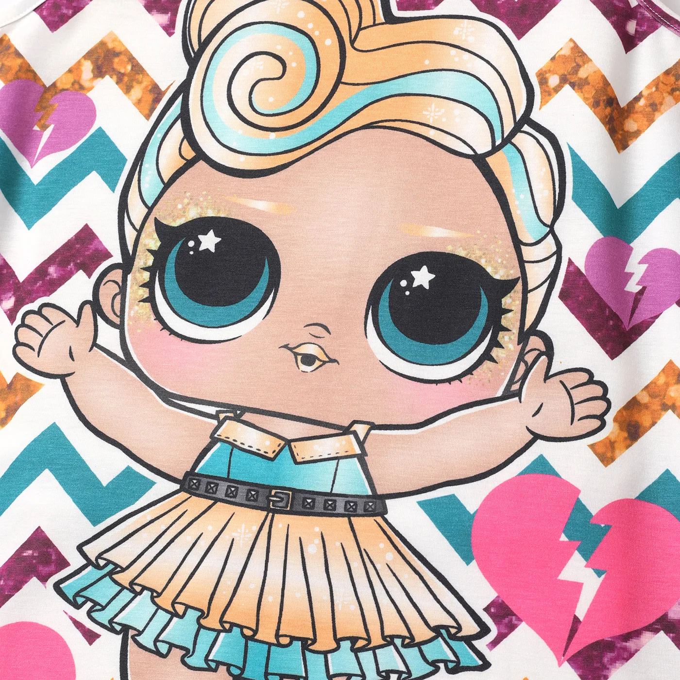 L.O.L. SURPRISE! Toddler/Kid Girl Character & Colorful Stripe Print Naia™ Tank Dress Colorful image 3