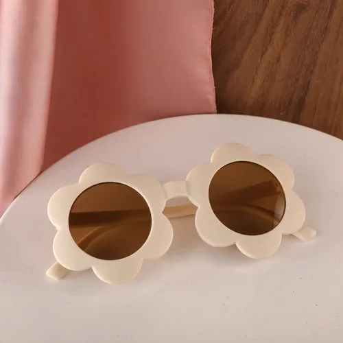 Gafas decorativas con marco en forma de flor para niños (con estuche para gafas)