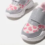 Toddler / Kid Heart Pattern Glitter Velcro Sneakers  image 4