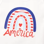 Independence Day 2pcs Baby Boy Cotton Short-sleeve Graphic Romper and Striped Shorts Set  image 3
