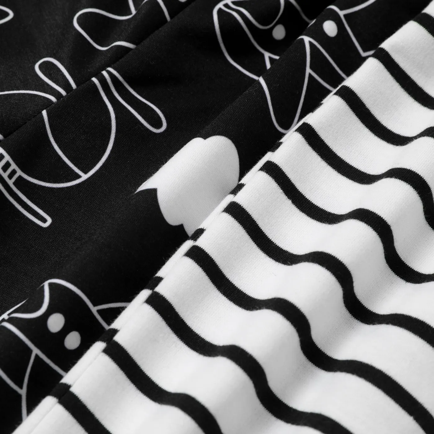 2-Pack Toddler Boy Naia  Helicopter Print/Stripe Elasticized Pants BlackandWhite image 4