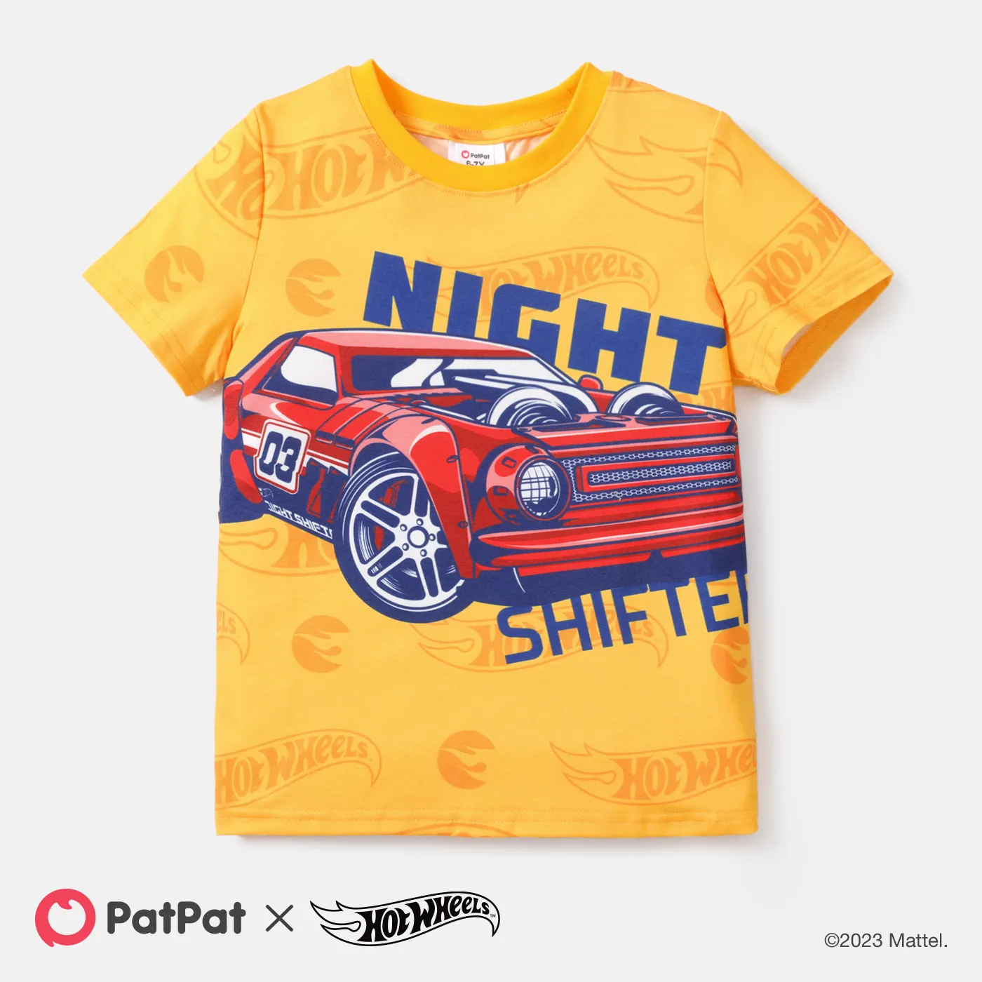 Hot Wheels Criança Menino Veículos Manga curta T-shirts Amarelo