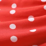 2pcs Baby Girl Polka Dots Print Cami Top and Ruffle Trim Shorts Set  image 5