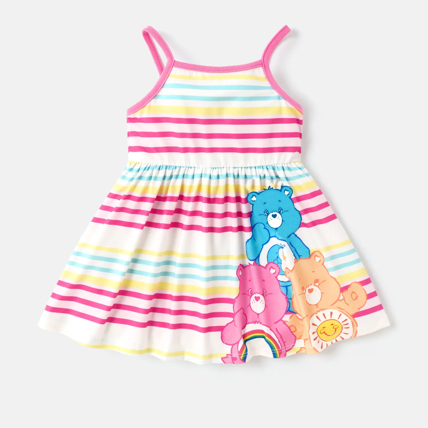 care bears 女嬰彩色條紋或全身印花吊帶裙  big image 9