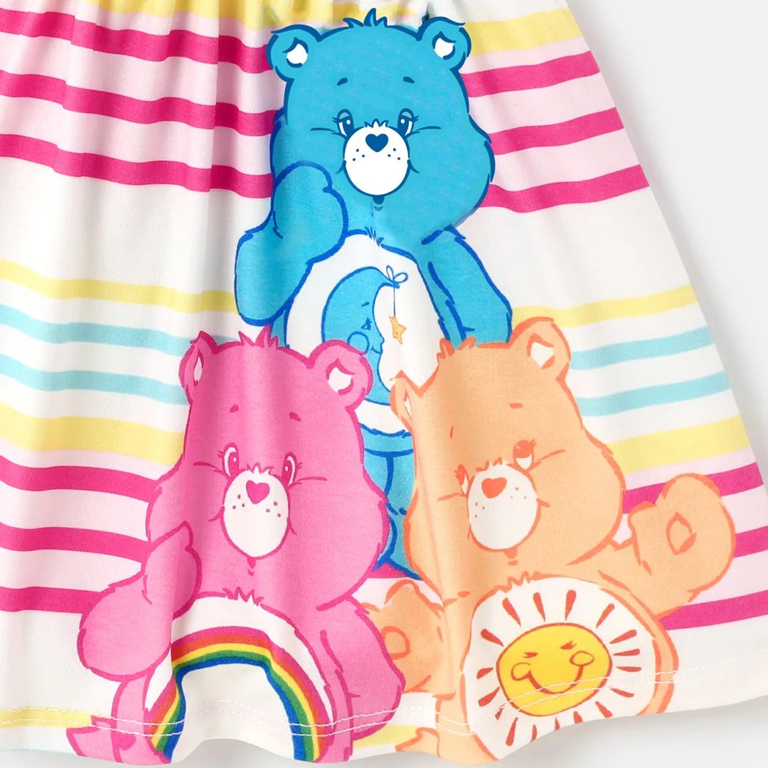 Care Bears Baby Girl Colorful Striped or Allover Print Cami Dress Color block big image 1