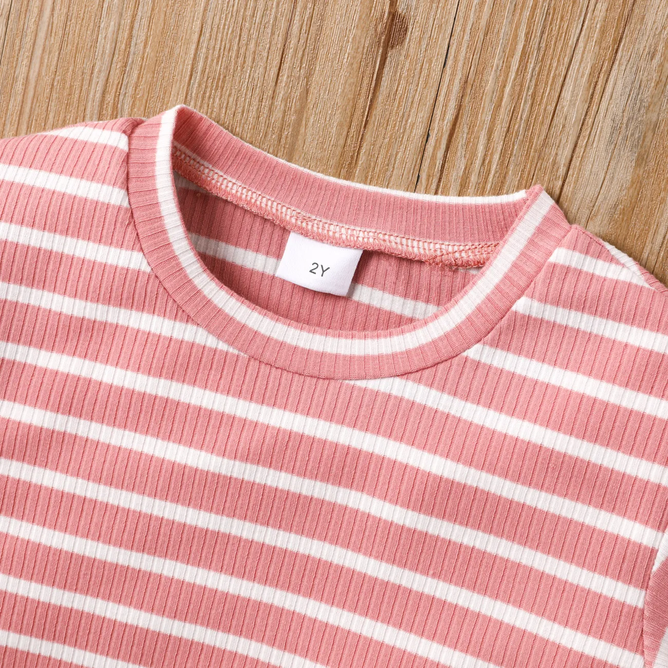 Kleinkinder Mädchen Süß Kurzärmelig T-Shirts rosa big image 1