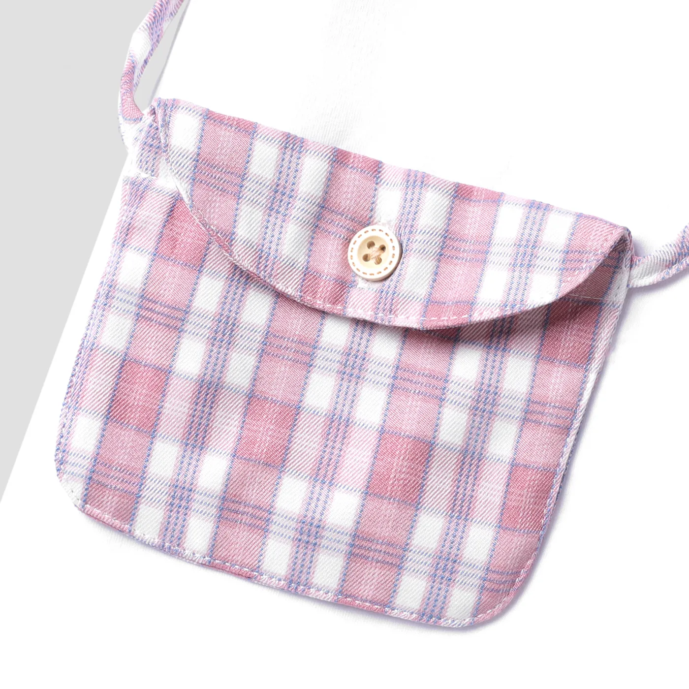 2pcs Kid Girl Letter Print Short-sleeve Tee and Plaid Skirt Set  image 4