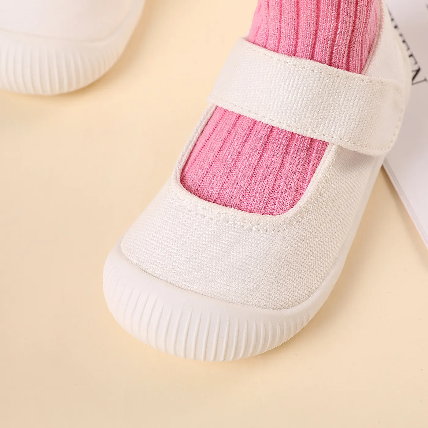 Toddler/Kid Solid Velcro Sport Shoes White image 6