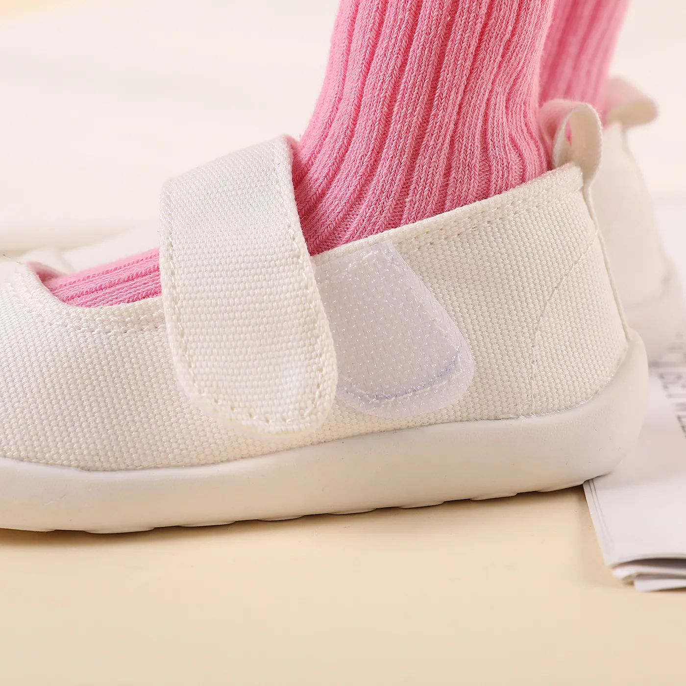 Toddler/Kid Solid Velcro Sport Shoes White image 5