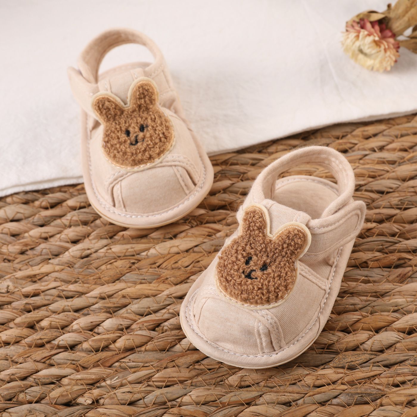 Bébé / Toddler Couleur Coton Antidérapant Bas Velcro Cartoon Chaussures