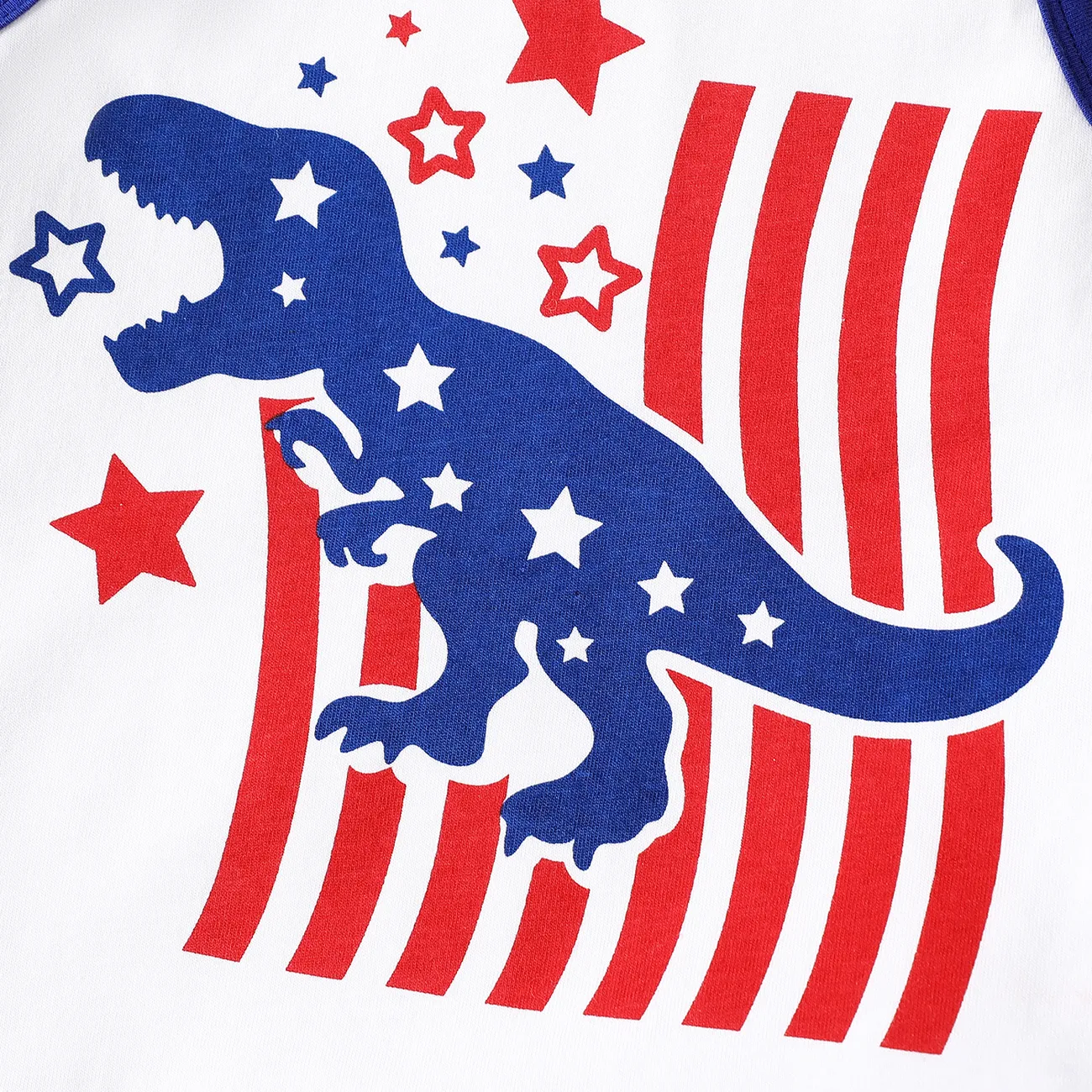 Independence Day 2pcs Toddler Boy Dinosaur Print Naia™ Tank Top & Shorts Set Colorful big image 1