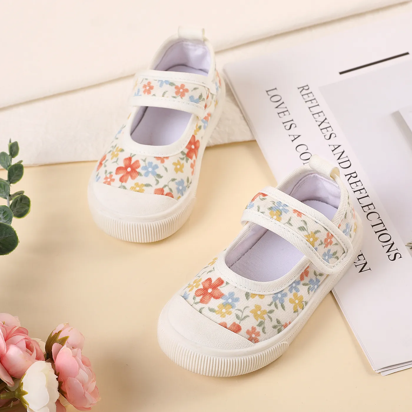 Chaussures En Toile à Motif Floral Pour Tout-petits / Enfants
