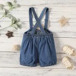Baby Boy/Girl Bear Design Denim Overalls Shorts  image 2