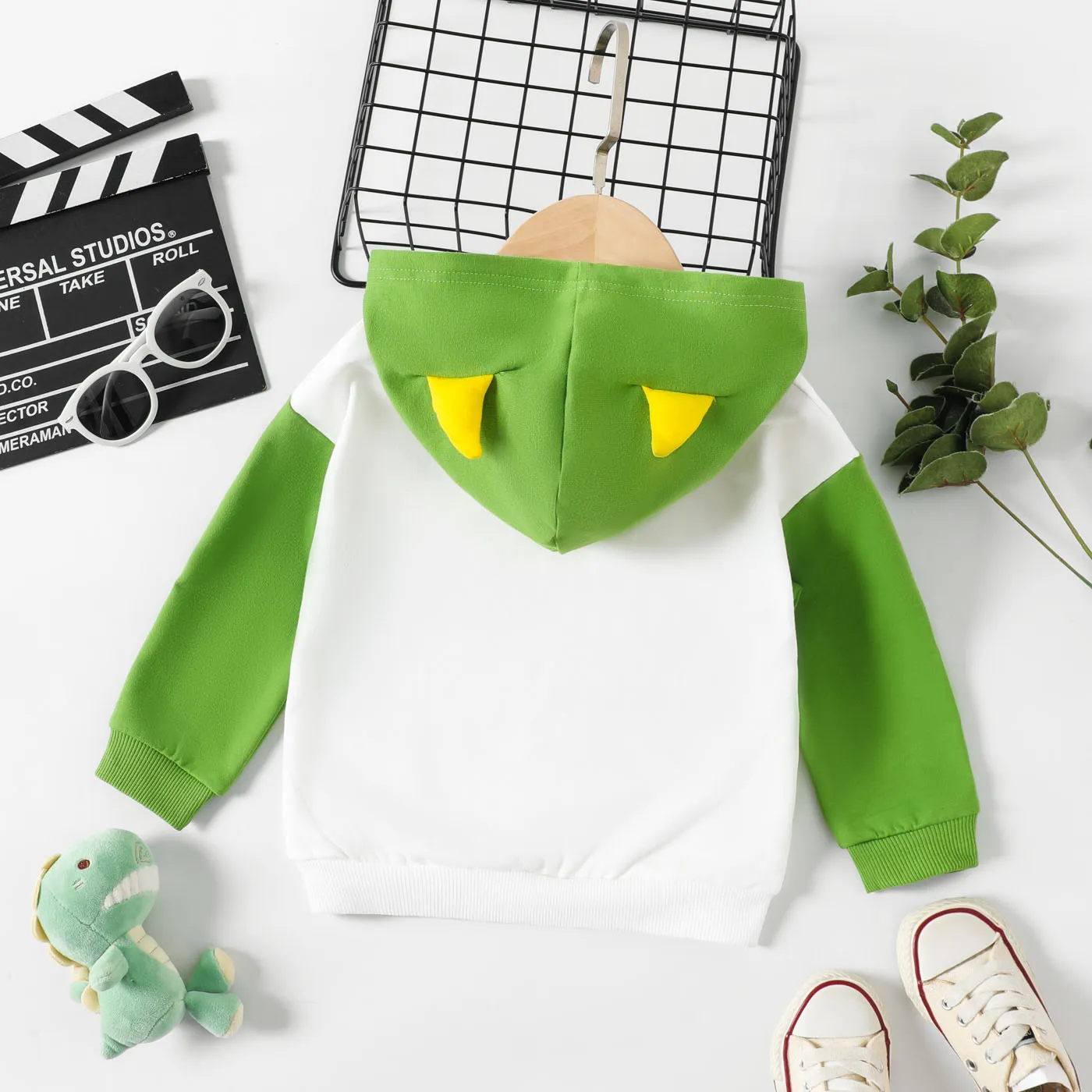 Toddler Boy Animal Print Colorblock Hoodie Sweatshirt  image 2
