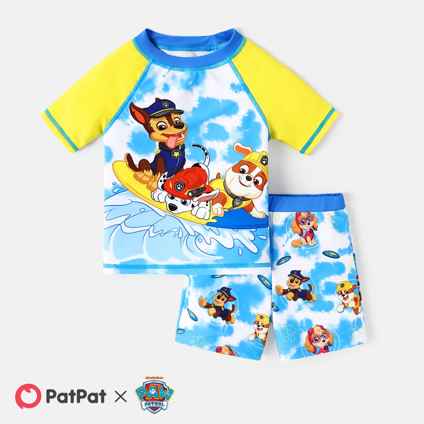 PAW Patrol Toddler Boy 2pcs Colorblock Tops and Trunks Swimsuit Navy