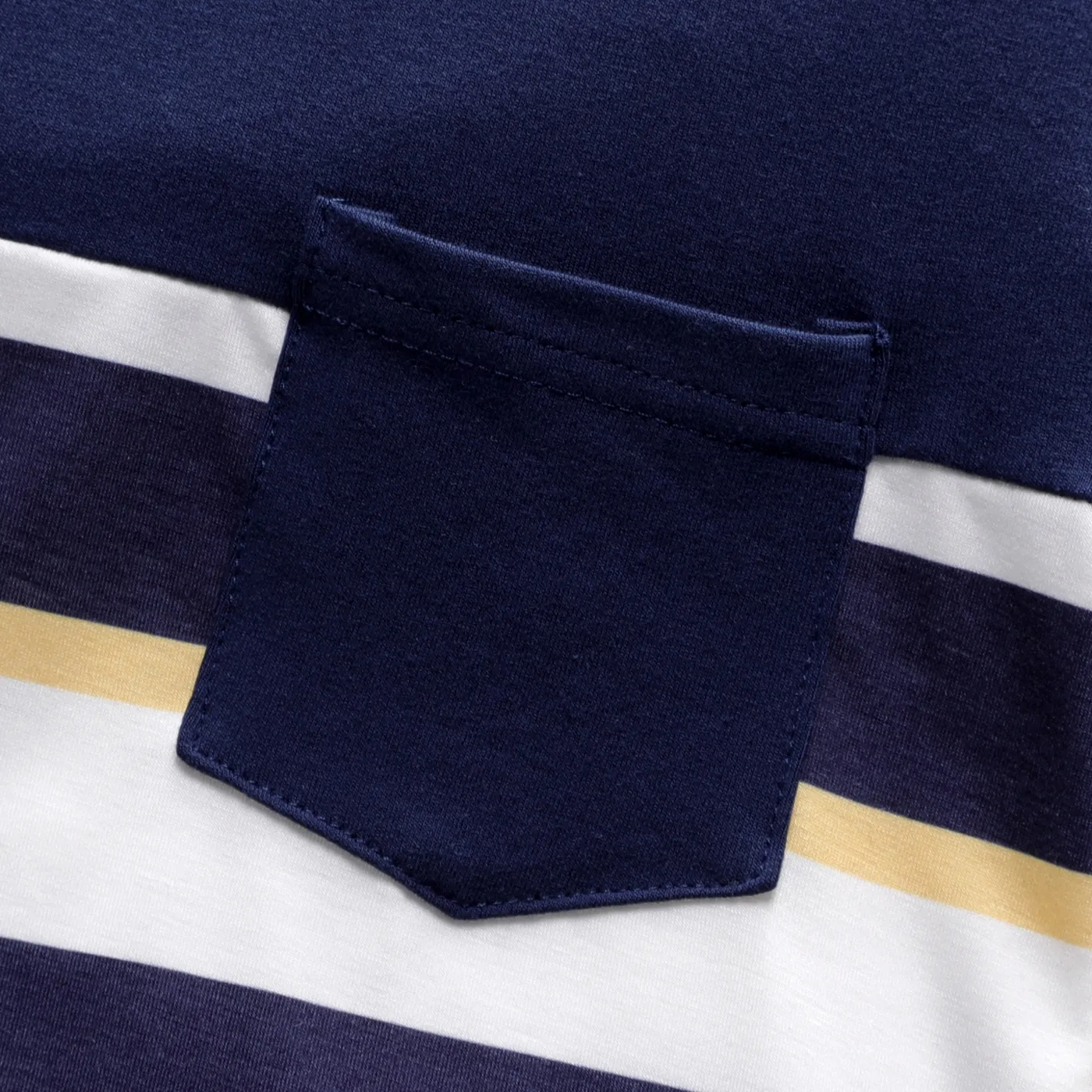 Naia Kid Boy Striped Panel Short-sleeve Patch Pocket Tee royalblue image 4