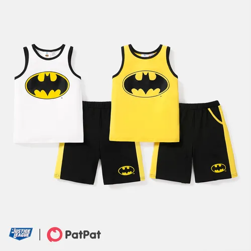 Batman 2pcs Kid Boy Cotton Tank Top and Colorblock Shorts Set