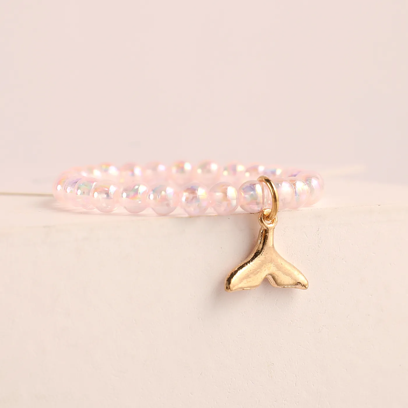 Toddler / Kid Unicorn or Mermaid Decor Beaded Bracelet (Random Bead Color) Light Pink image 4