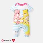 Care Bears Baby Boy/Girl Short-sleeve Bear Print Jumpsuit Light Blue