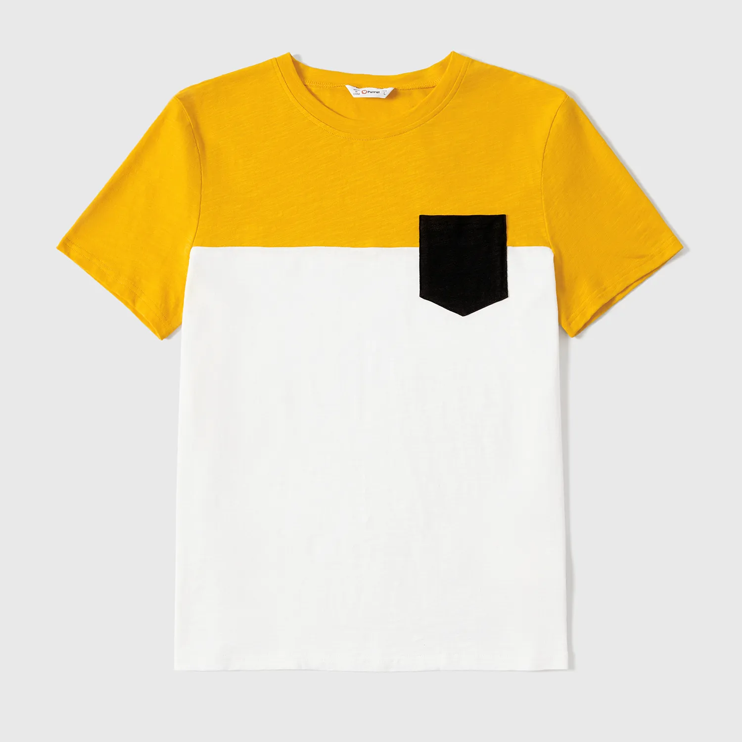 Family Matching Cotton Colorblock Short-sleeve Tee and Allover Geo Print Cami Tops  big image 17
