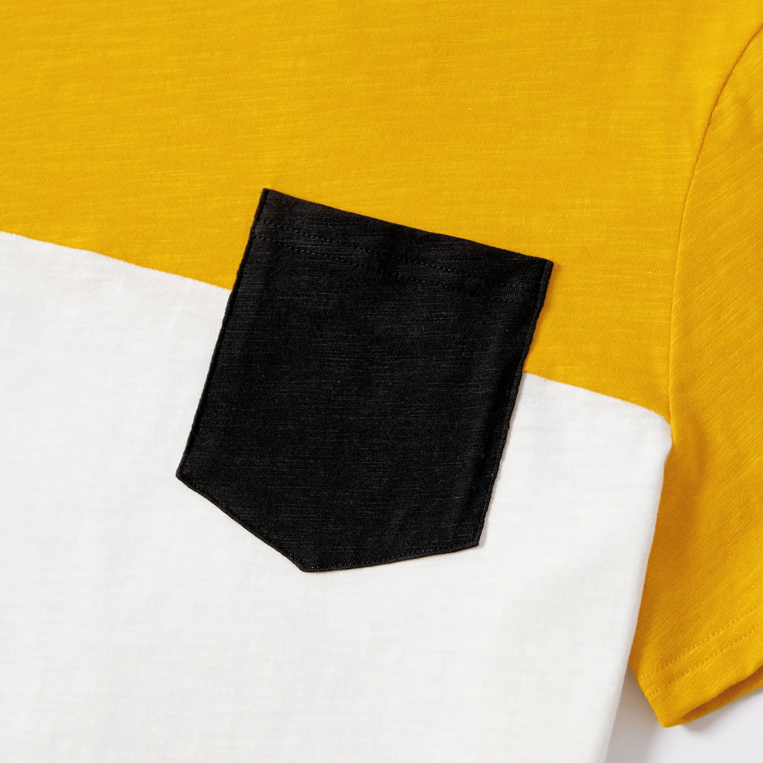 Family Matching Cotton Colorblock Short-sleeve Tee and Allover Geo Print Cami Tops  big image 19