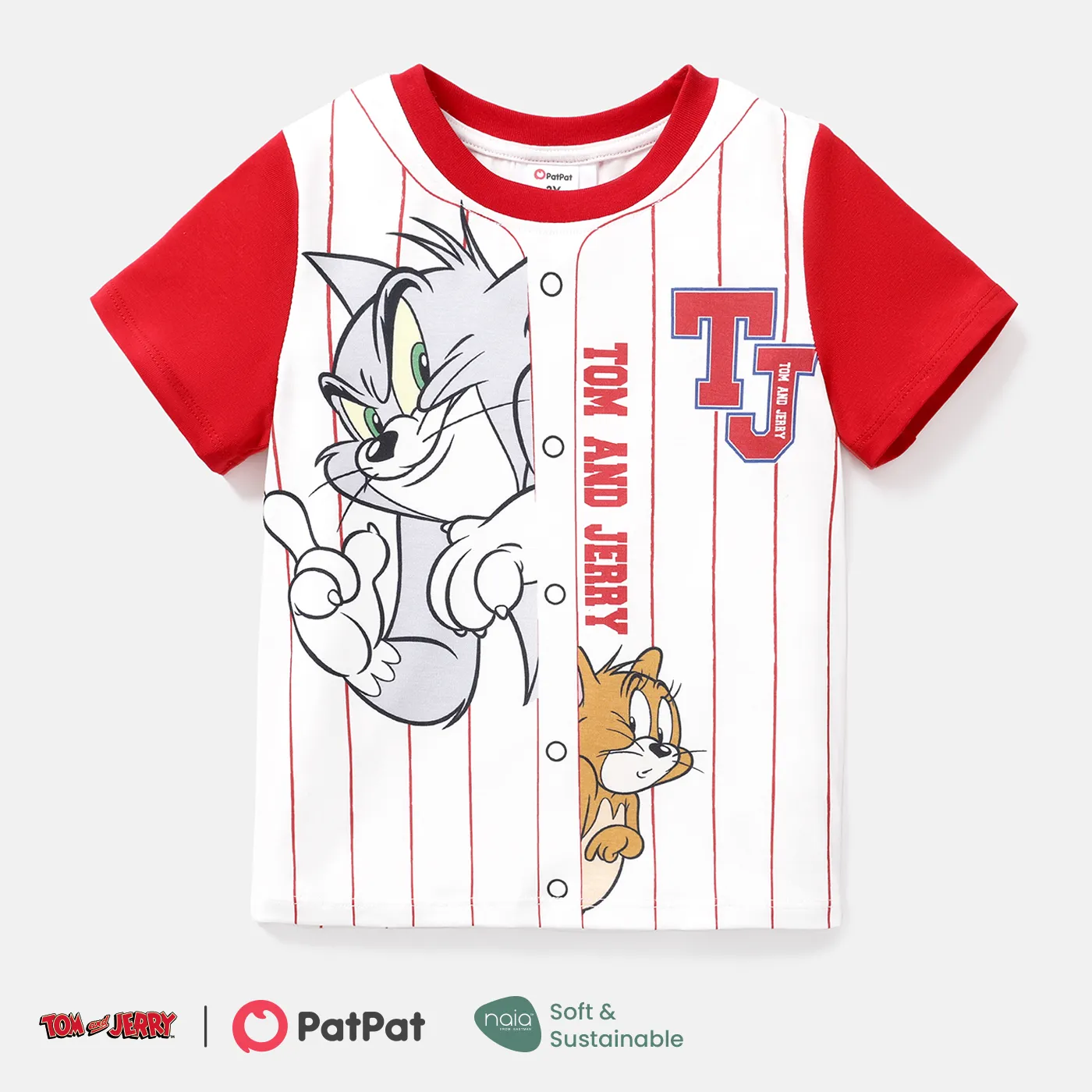 Tom and Jerry Toddler/Kid Boy Naia Striped Short-sleeve Tee