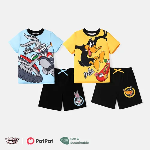 Looney Tunes Kid Boy 2pcs Short-sleeve Naia Tee and Cotton Shorts Set