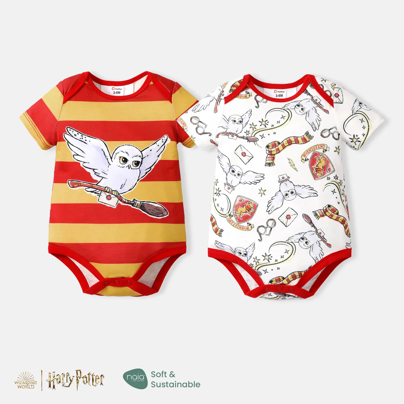Harry Potter Baby Boy/Girl Short-sleeve Graphic Print Naia™ Romper