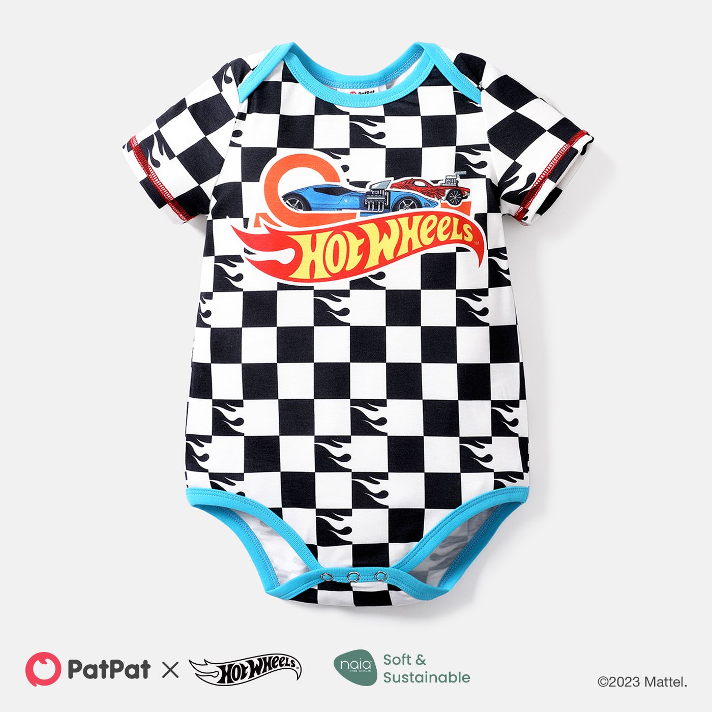 

Hot Wheels Baby Boy Graphic Print Short-sleeve Naia™ Romper