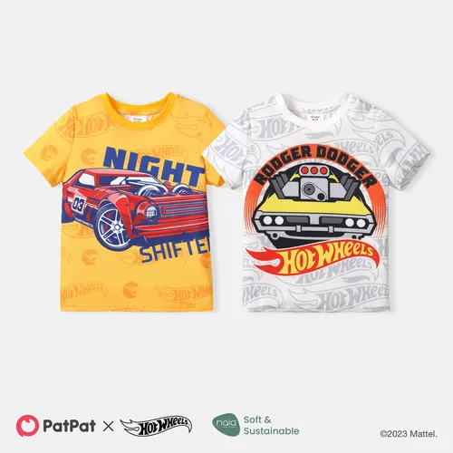 Hot Wheels Kid Boy Letter Print Short-sleeve Tee