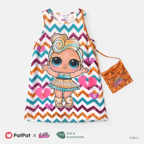 L.O.L. SURPRISE! Toddler/Kid Girl Character & Colorful Stripe Print Naia™ Tank Dress
