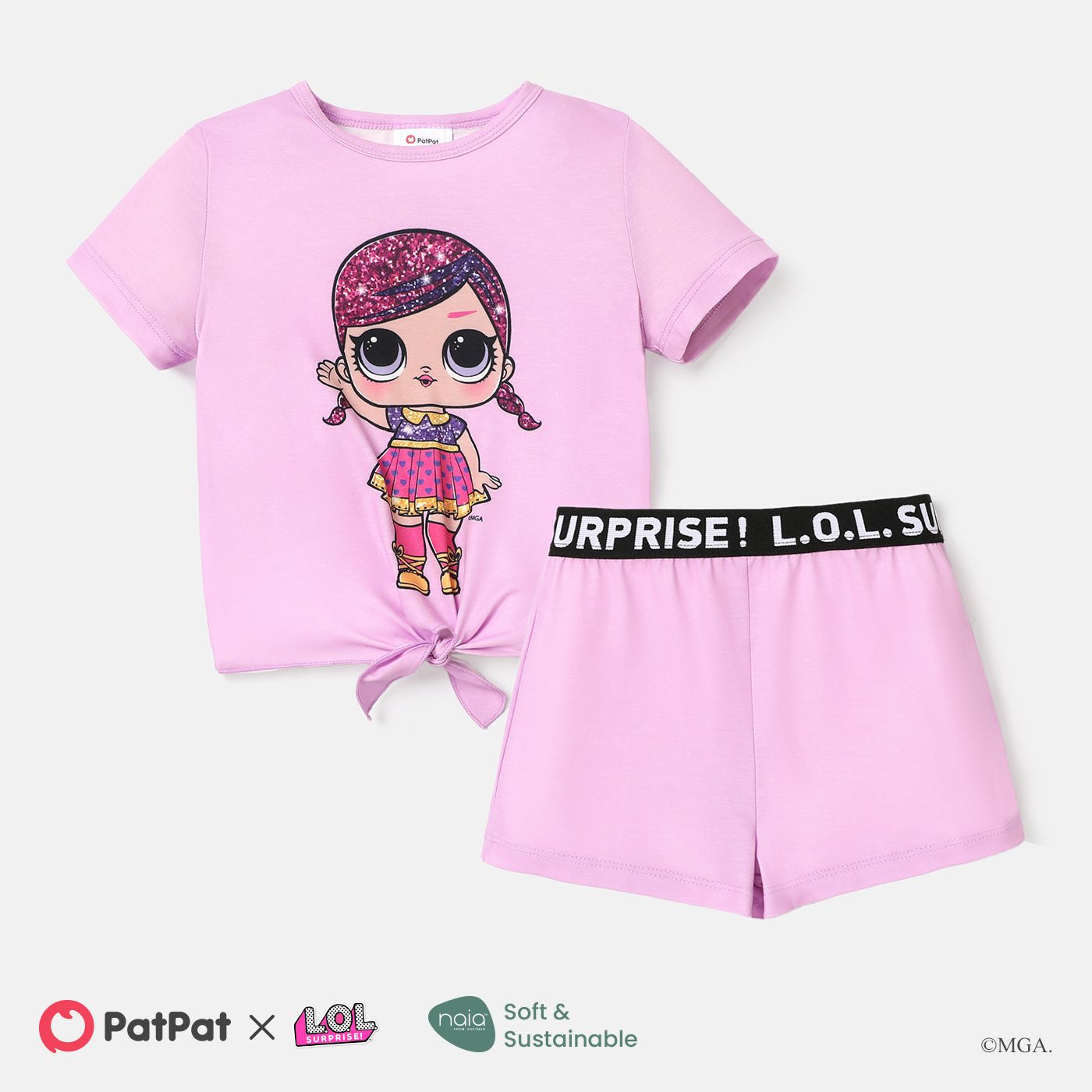 

Licensed Characters Toddler/Kid Girl Tee and Dolphin Shorts Sets