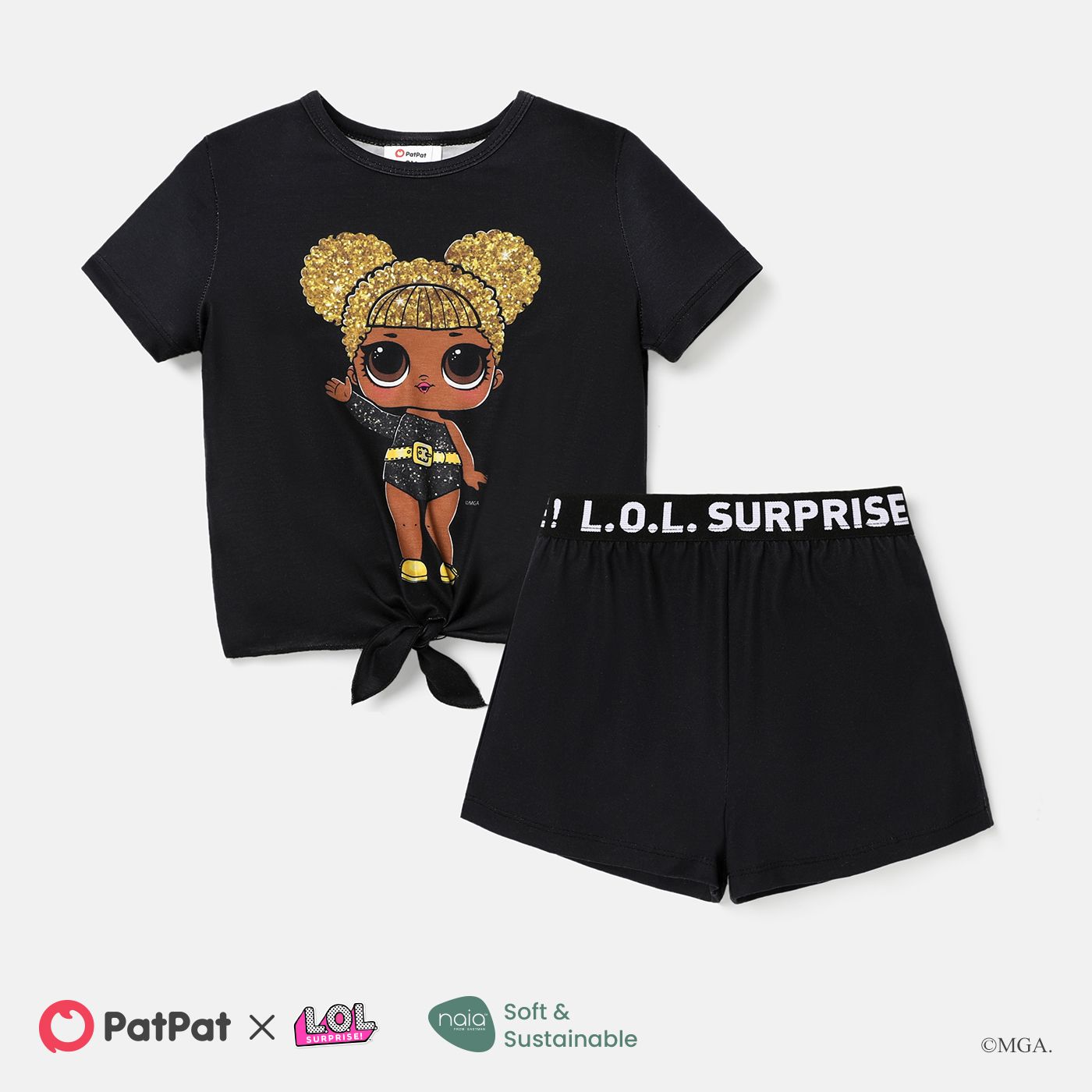 

Licensed Characters Toddler/Kid Girl Tee and Dolphin Shorts Sets