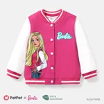 barbie toddler/kid girl naia™ Jaqueta bomber colorblock com estampa de letras Roseo