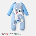 Looney Tunes Baby Boy/Girl Cartoon Animal Print Long-sleeve Naia™ Jumpsuit Blue