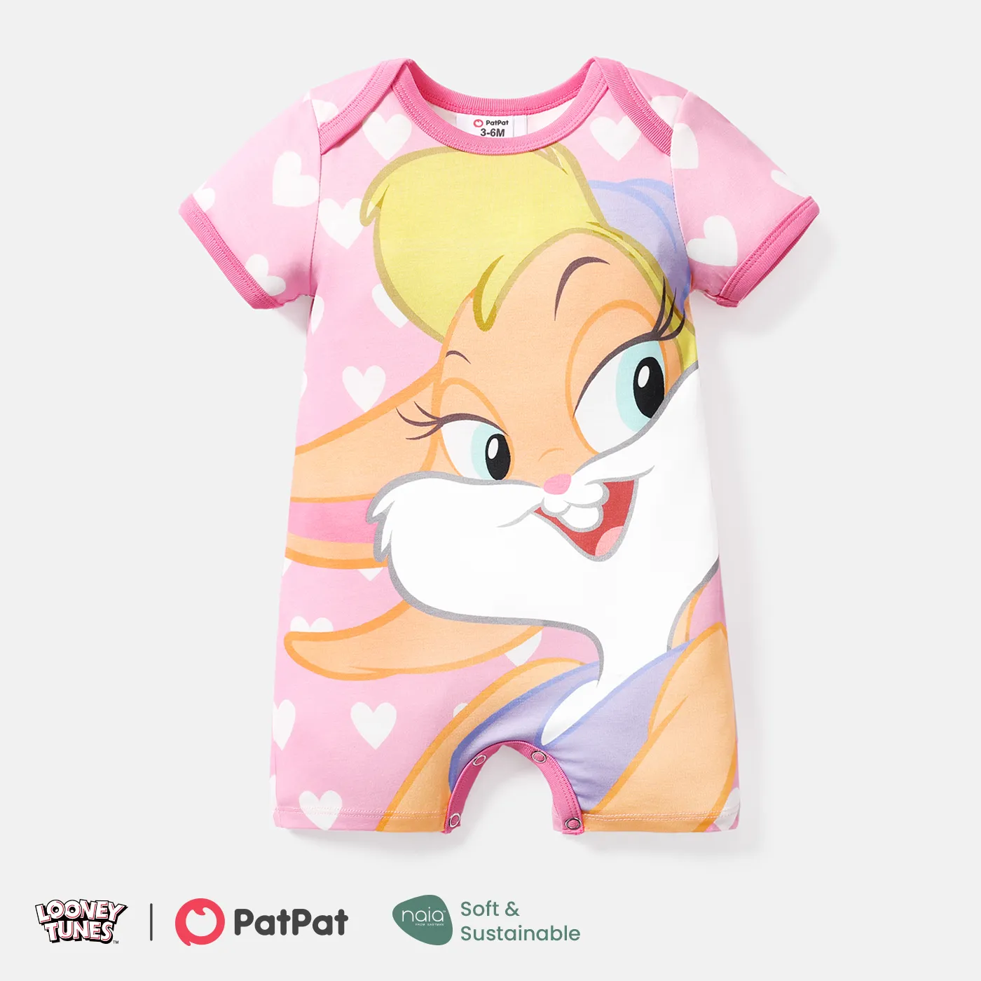 Looney Tunes Baby Boy/Girl Cartoon Animal Print Short-sleeve Naia™ Romper